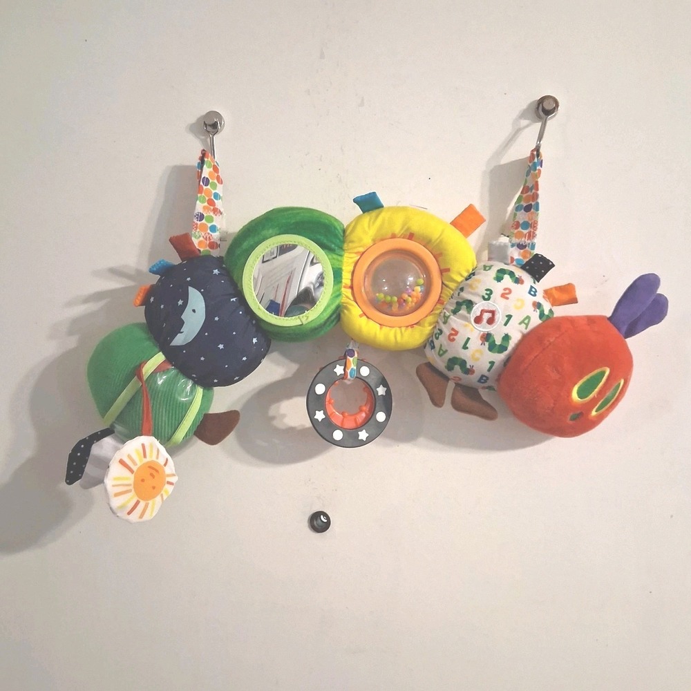 Eric Carle Very Hungry Caterpillar Plush Music Baby Rattle Crinkle Stroller Toy